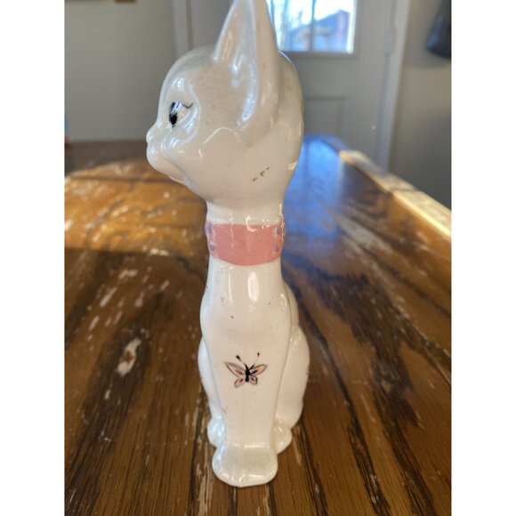 Vintage Ceramic Cat  With Butterfly Details - Picture 5 of 7